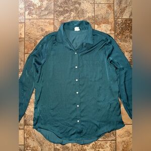 GAP Women's Teal Button Down Shirt